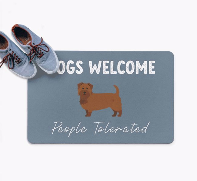 Dogs Welcome - People Tolerated: Personalized {breedFullName} Doormat