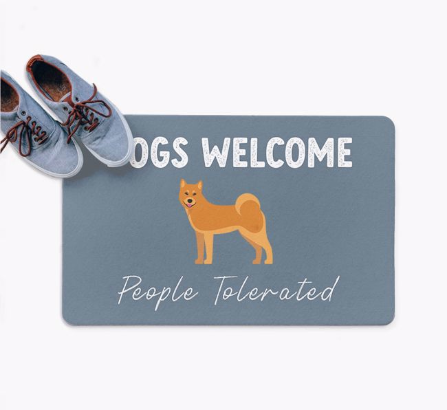 Dogs Welcome - People Tolerated: Personalised {breedFullName} Doormat