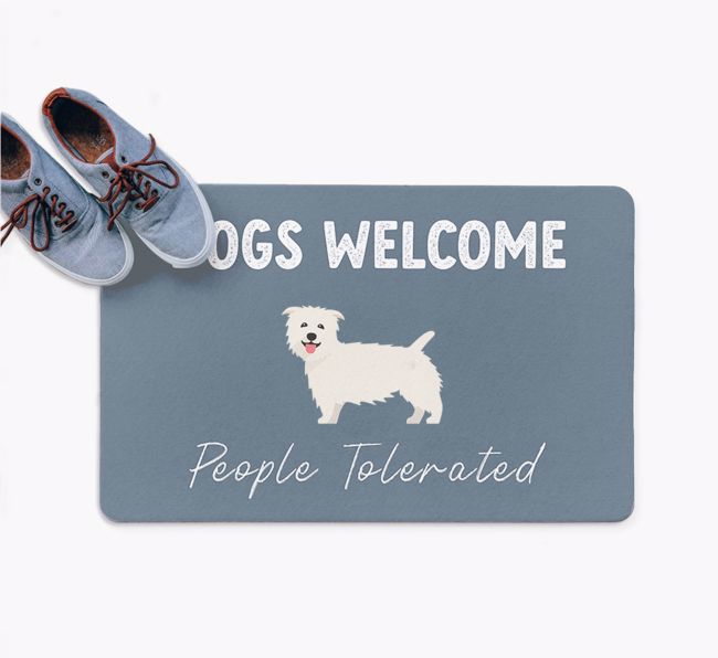 Dogs Welcome - People Tolerated: Personalised {breedFullName} Doormat