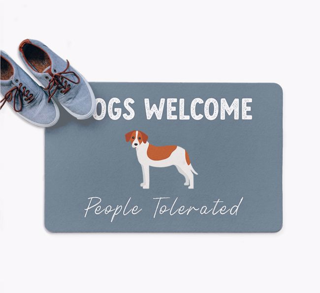 Dogs Welcome - People Tolerated: Personalised {breedFullName} Doormat