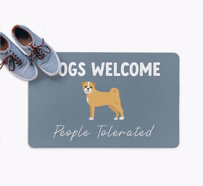 Dogs Welcome - People Tolerated: Personalised {breedFullName} Doormat