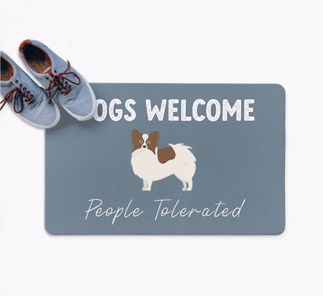 Dogs Welcome - People Tolerated: Personalised {breedFullName} Doormat