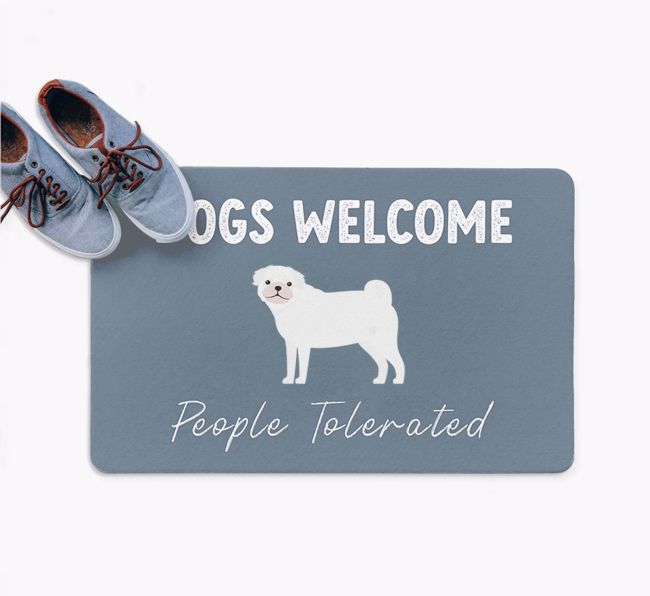 Dogs Welcome - People Tolerated: Personalized {breedFullName} Doormat