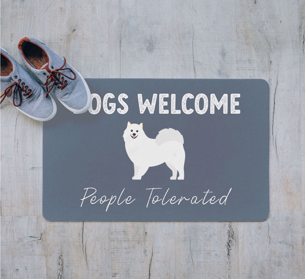 Dogs Welcome - Humans Tolerated: Personalised {breedFullName} Door Mat