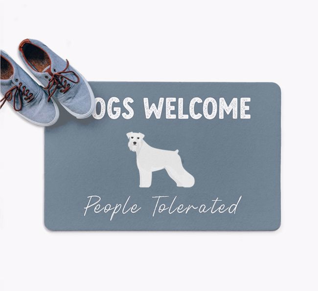Dogs Welcome - People Tolerated: Personalized {breedFullName} Doormat