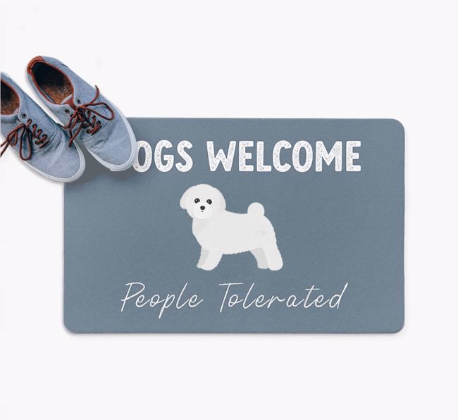 Dogs Welcome - People Tolerated: Personalised {breedFullName} Doormat