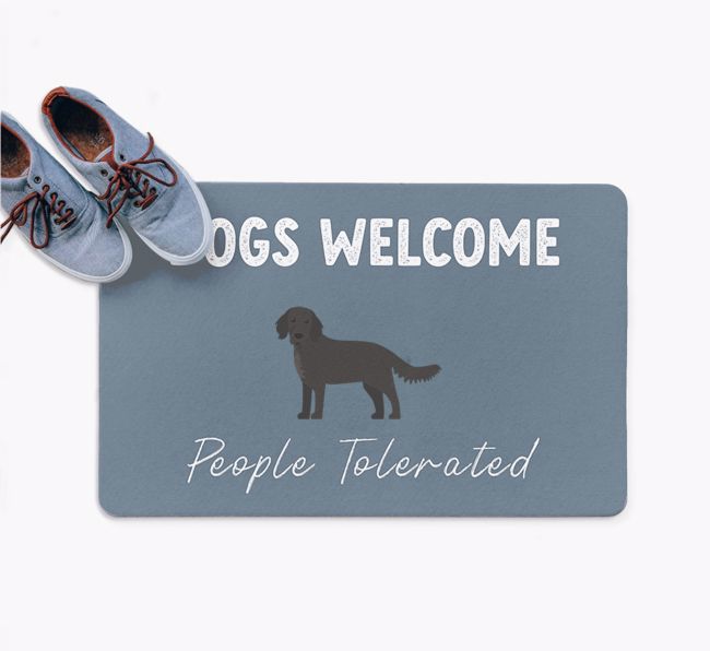 Dogs Welcome - People Tolerated: Personalized {breedFullName} Doormat