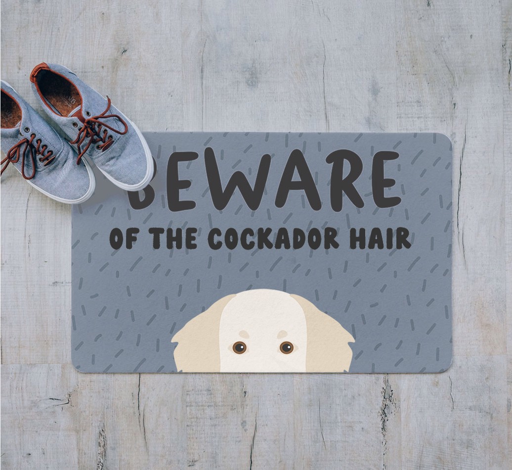 Beware Of the Hair: Personalised {breedFullName} Door Mat