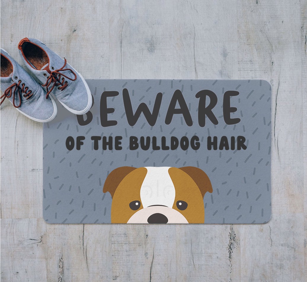 Beware Of the Hair: Personalised {breedFullName} Door Mat