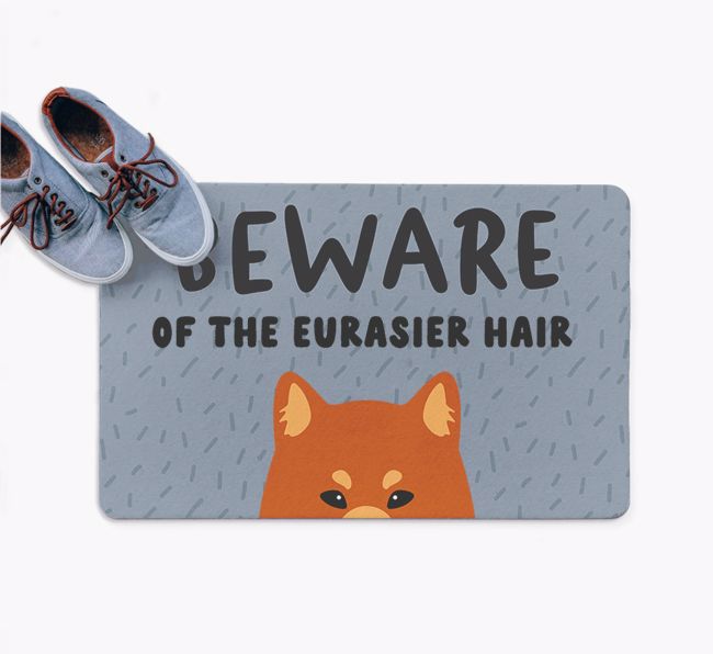 Beware Of The Hair: Personalized {breedFullName} Doormat