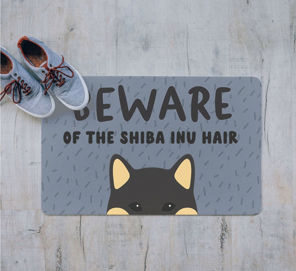 Beware Of the Hair: Personalised {breedFullName} Door Mat