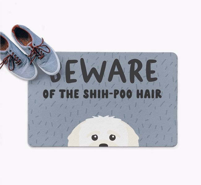 Beware Of The Hair: Personalized {breedFullName} Doormat