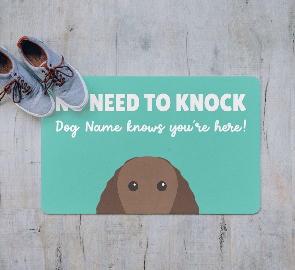 No Need To Knock: Personalized {breedFullName} Door Mat