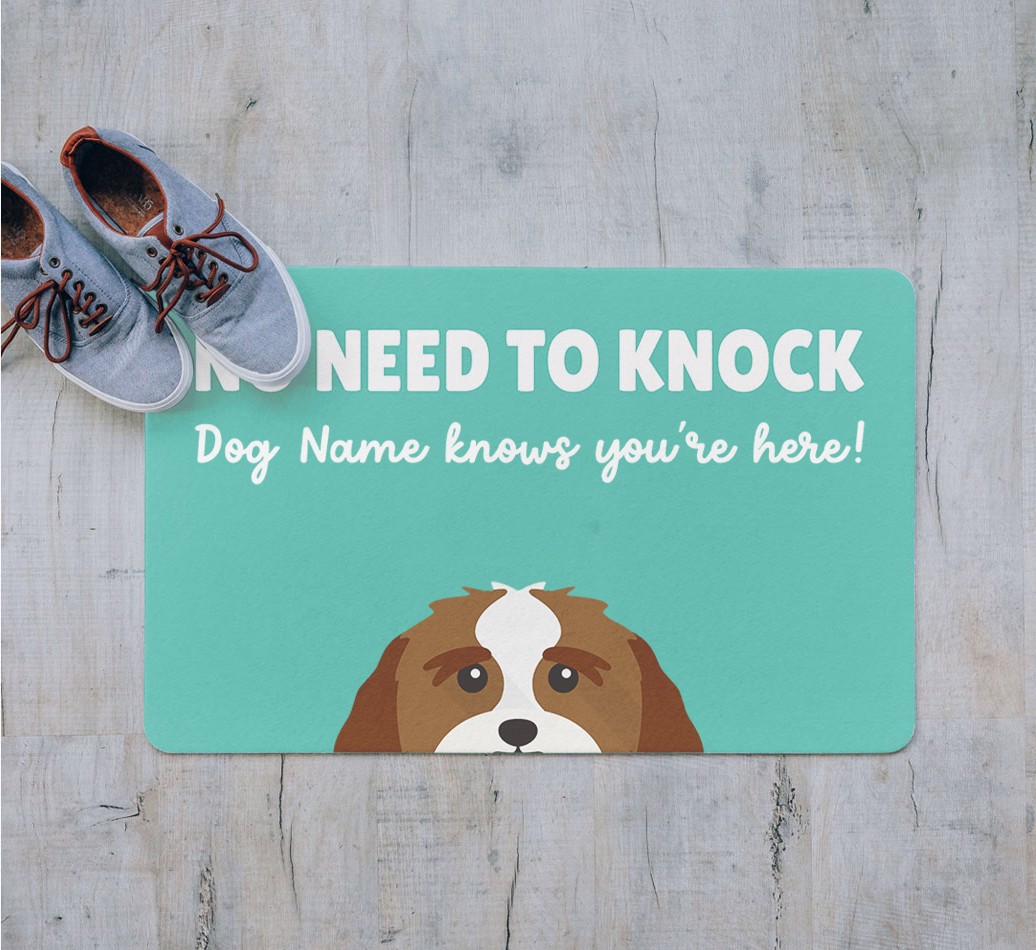 No Need To Knock: Personalized {breedFullName} Door Mat