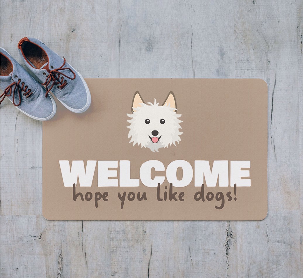 Welcome Hope You Like Dogs: Personalised {breedFullName} Door Mat