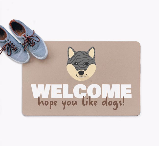 Welcome Hope You Like Dogs: Personalized {breedFullName} Doormat
