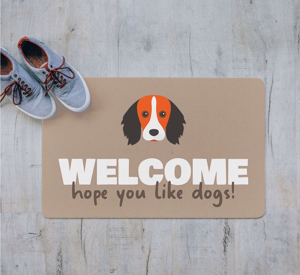 Welcome Hope You Like Dogs: Personalized {breedFullName} Door Mat