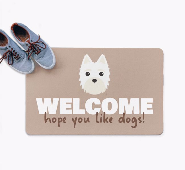 Welcome Hope You Like Dogs: Personalised {breedFullName} Doormat