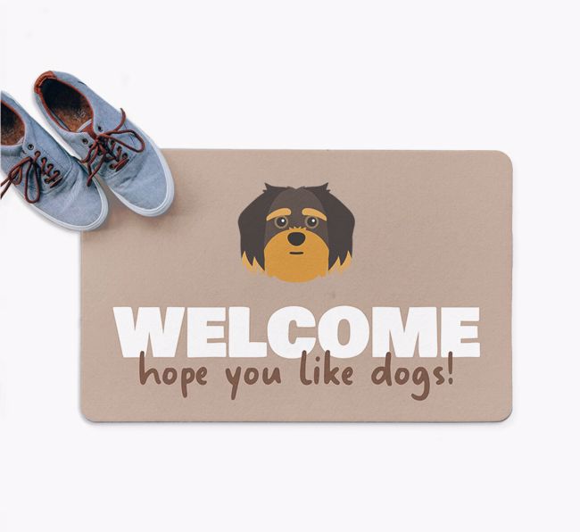 Welcome Hope You Like Dogs: Personalized {breedFullName} Doormat