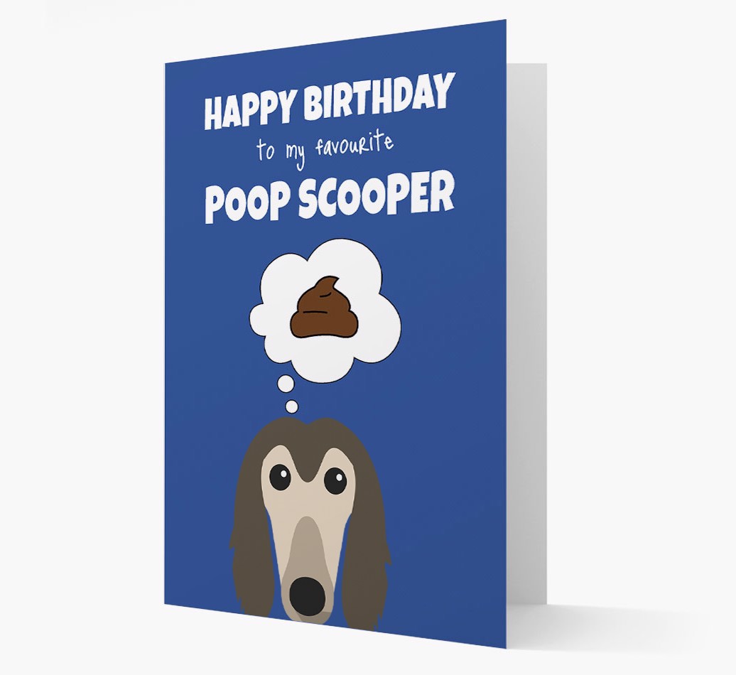 'Poop Scooper' - Personalised {breedFullName} Card Front