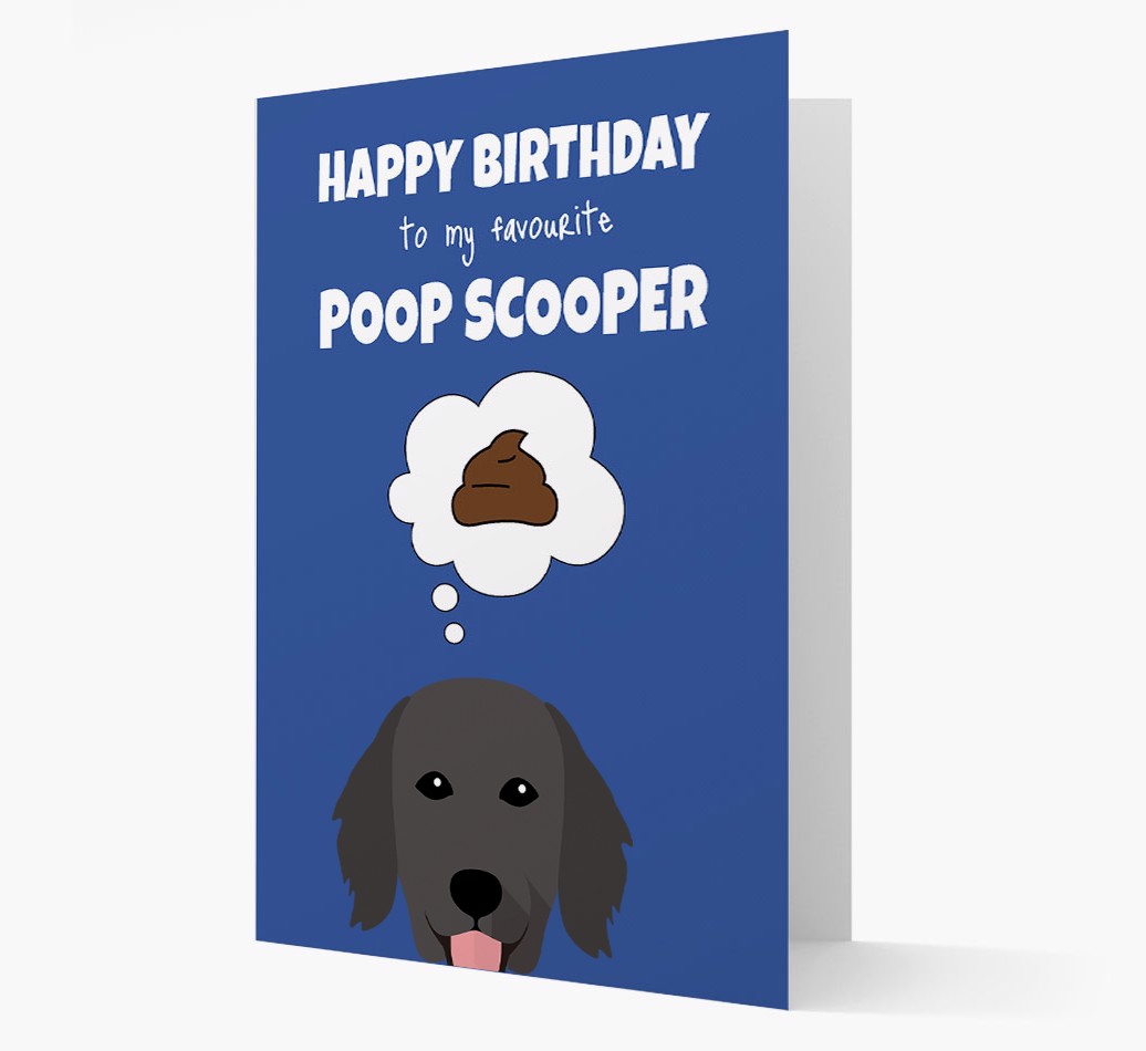 'Poop Scooper' - Personalised {breedFullName} Card Front