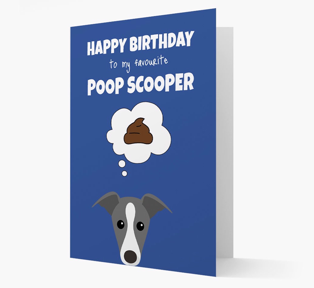 'Poop Scooper' - Personalised {breedFullName} Card Front