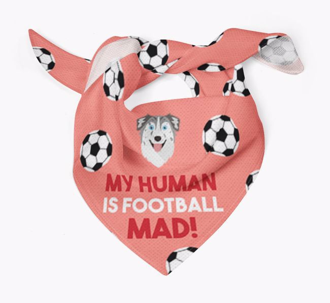 My Human Is Football Mad: Personalised {breedFullName} Bandana