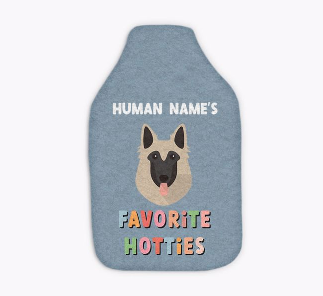 Favorite Hotties: Personalized {breedFullName} Hot Water Bottle