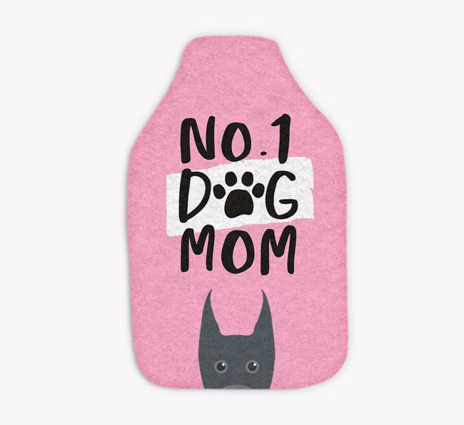 No. 1 Dog Mom: Personalized {breedFullName} Hot Water Bottle