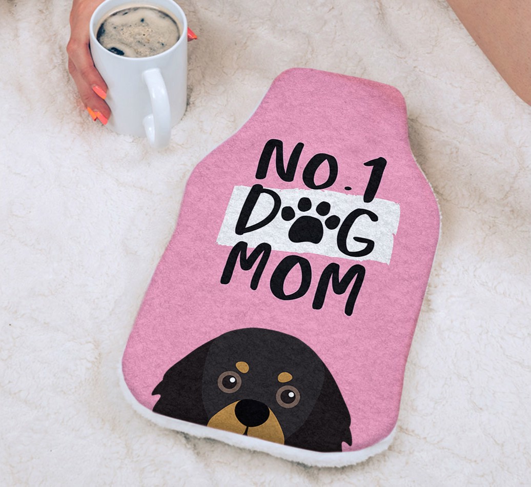 No.1 Dog Mom: Personalized {breedFullName} Hot Water Bottle