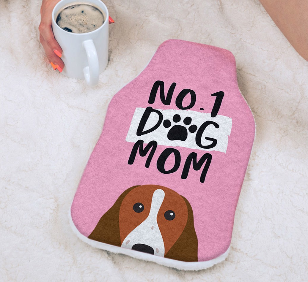 No.1 Dog Mom: Personalized {breedFullName} Hot Water Bottle