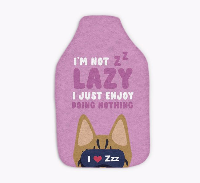 I'm Not Lazy: Personalised {breedCommonName} Hot Water Bottle