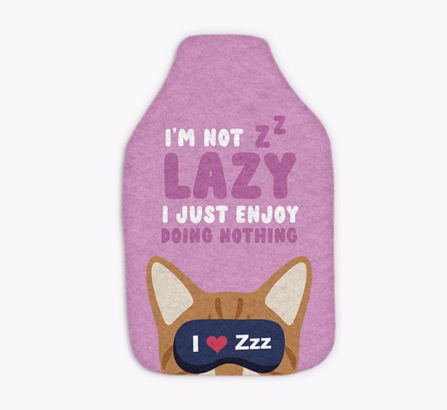 I'm Not Lazy: Personalised {breedCommonName} Hot Water Bottle