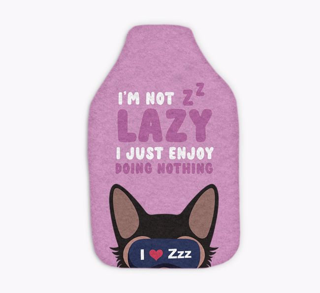 I'm Not Lazy: Personalised {breedCommonName} Hot Water Bottle