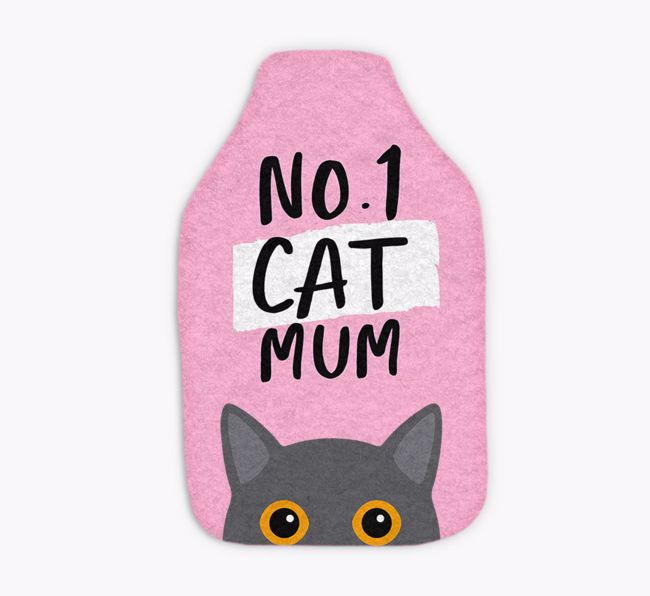 No. 1 Cat Mum: Personalised {breedFullName} Hot Water Bottle