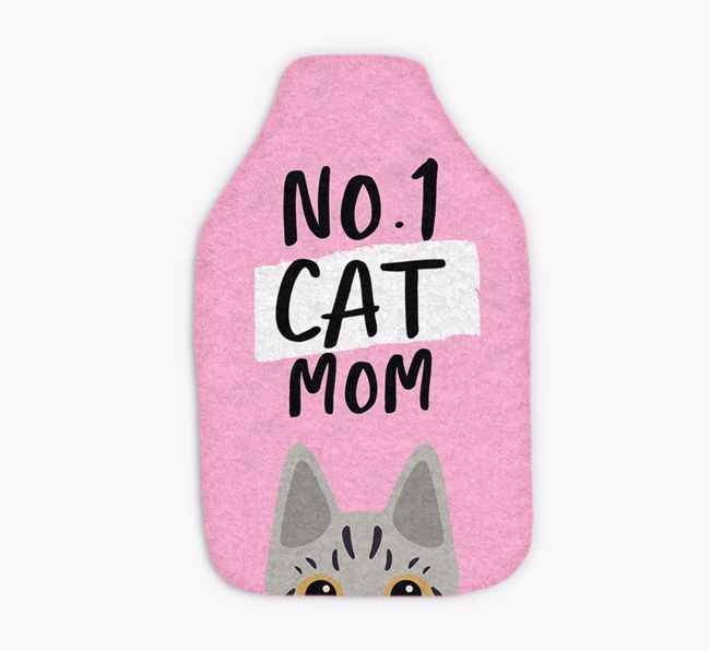 No. 1 Cat Mum: Personalised {breedFullName} Hot Water Bottle