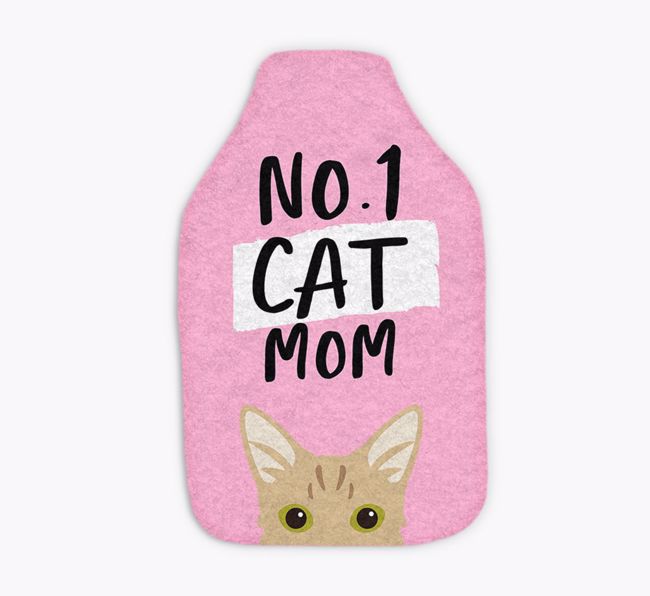 No. 1 Cat Mum: Personalised {breedFullName} Hot Water Bottle