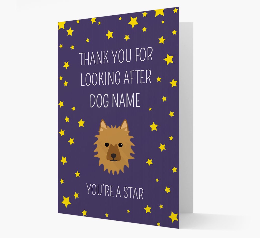 'You're A Star' - Personalised {breedFullName} Card Front