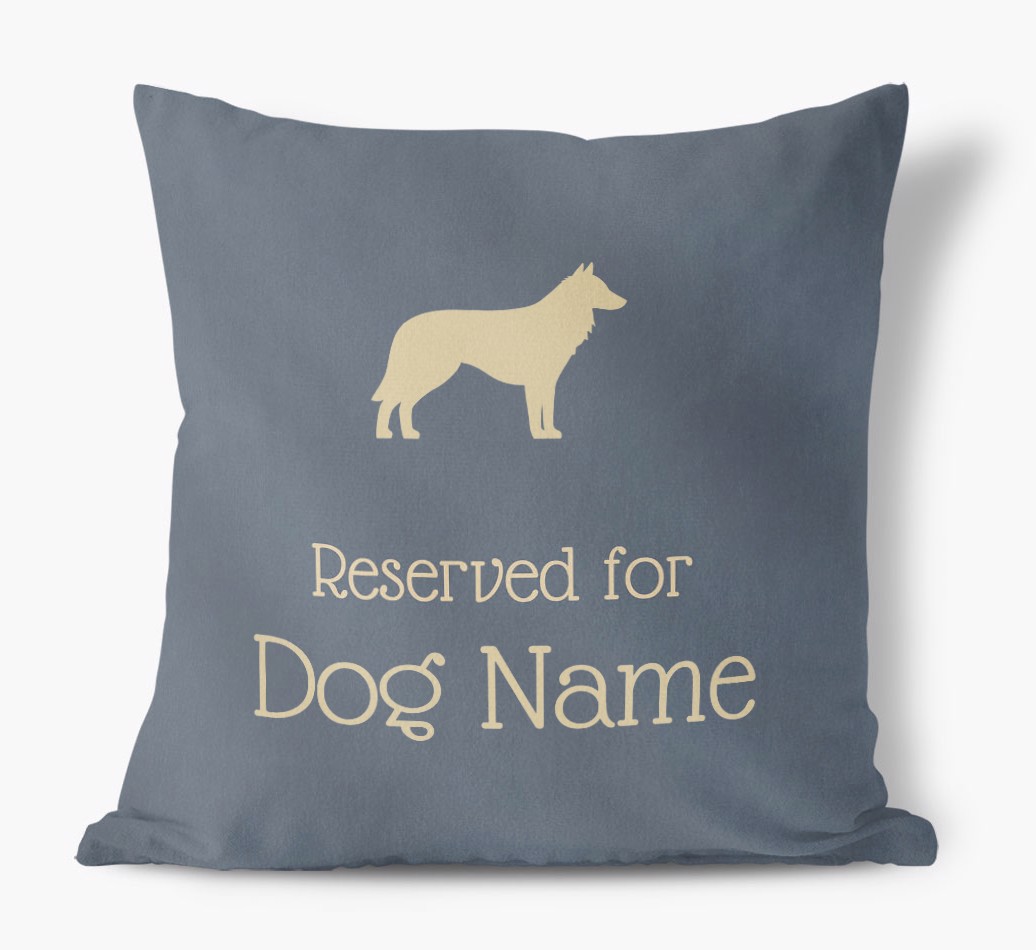 Reserved For {dogsName|your dog}: Faux Suede Pillow - front view