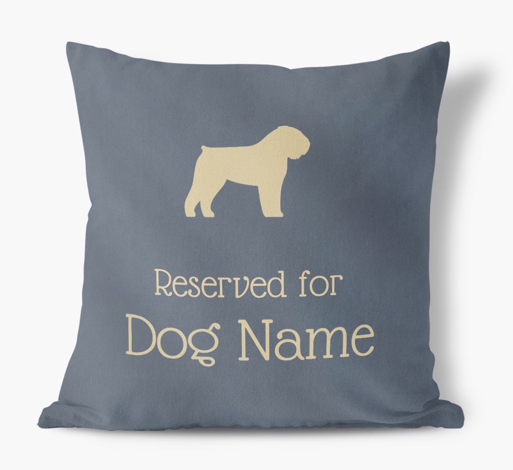 Reserved For {dogsName|your dog}: Faux Suede Cushion - front view