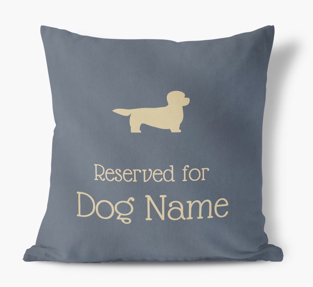 Reserved For {dogsName|your dog}: Faux Suede Cushion - front view