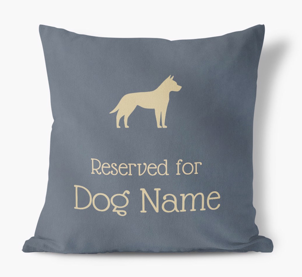 Reserved For {dogsName|your dog}: Faux Suede Pillow - front view