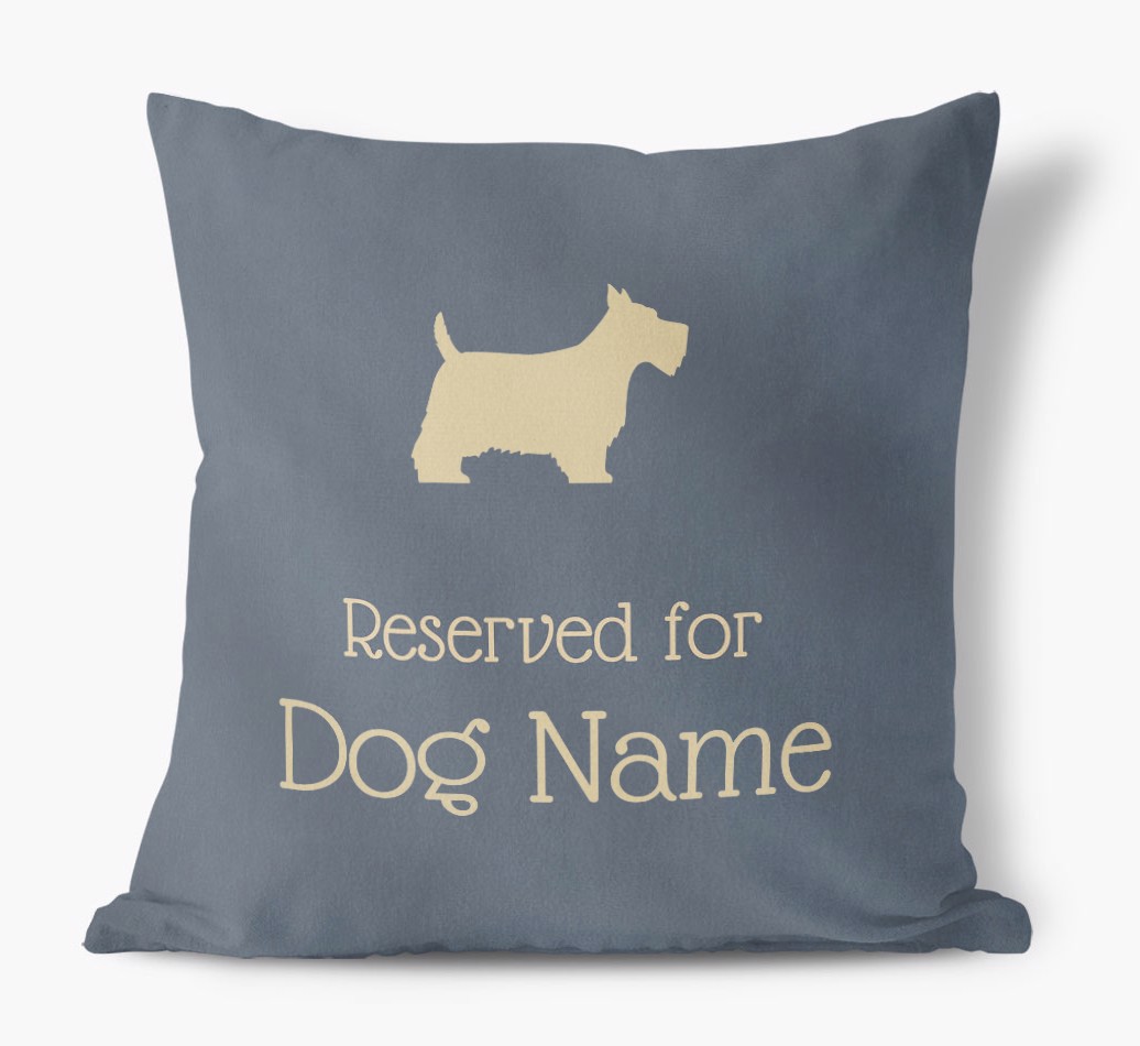 Reserved For {dogsName|your dog}: Faux Suede Cushion - front view