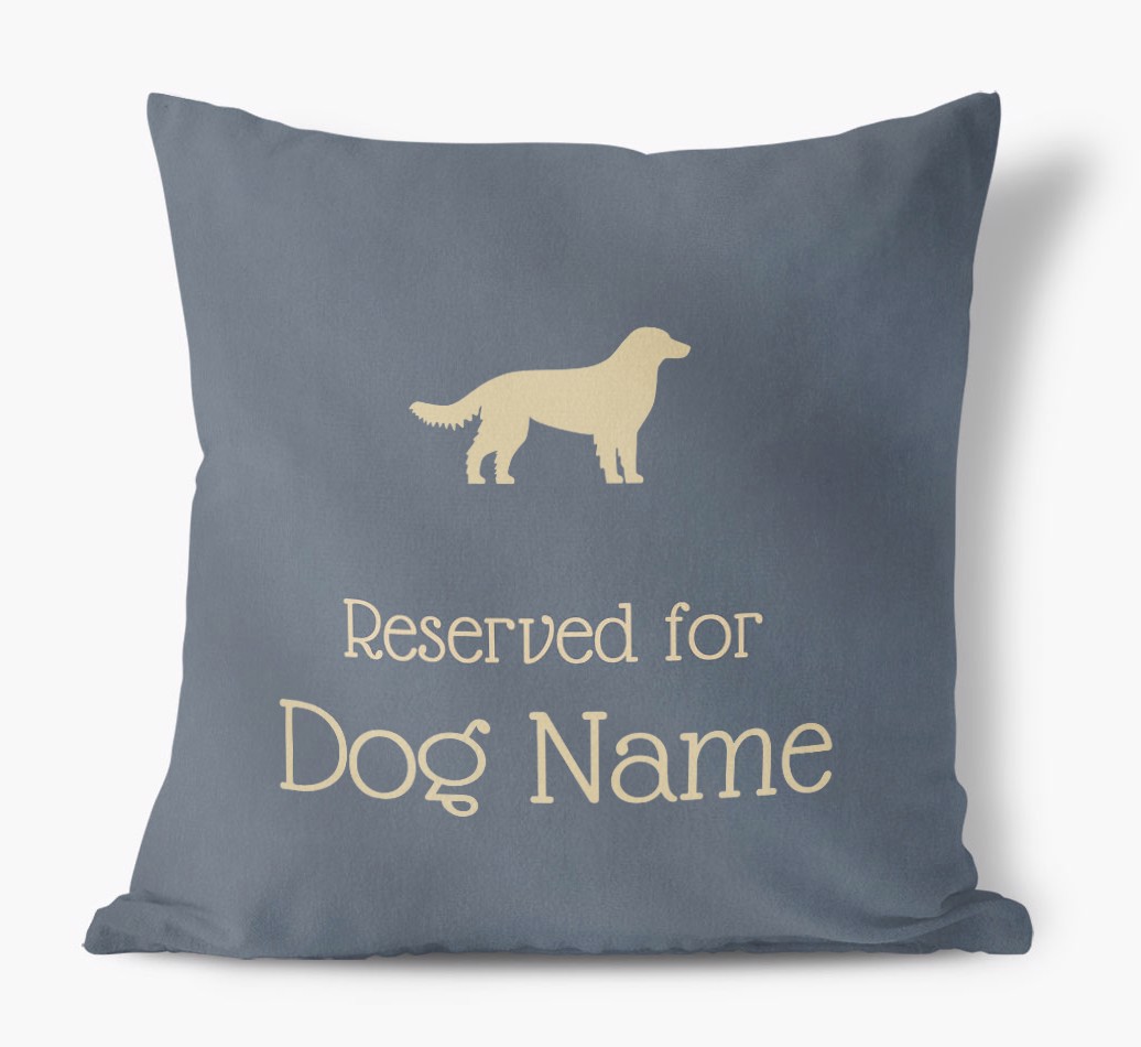 Reserved For {dogsName|your dog}: Faux Suede Pillow - front view