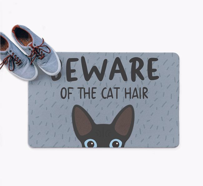 Beware Of The Cat Hair: Personalised {breedFullName} Doormat