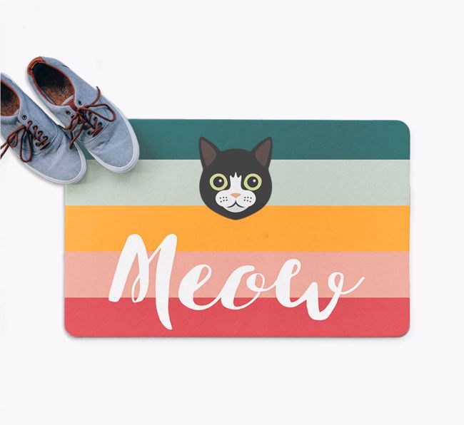 Meow: Personalized {breedFullName} Door Mat