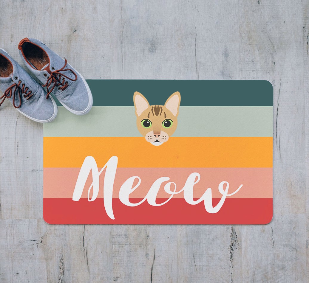 Meow: Personalized {breedFullName} Door Mat
