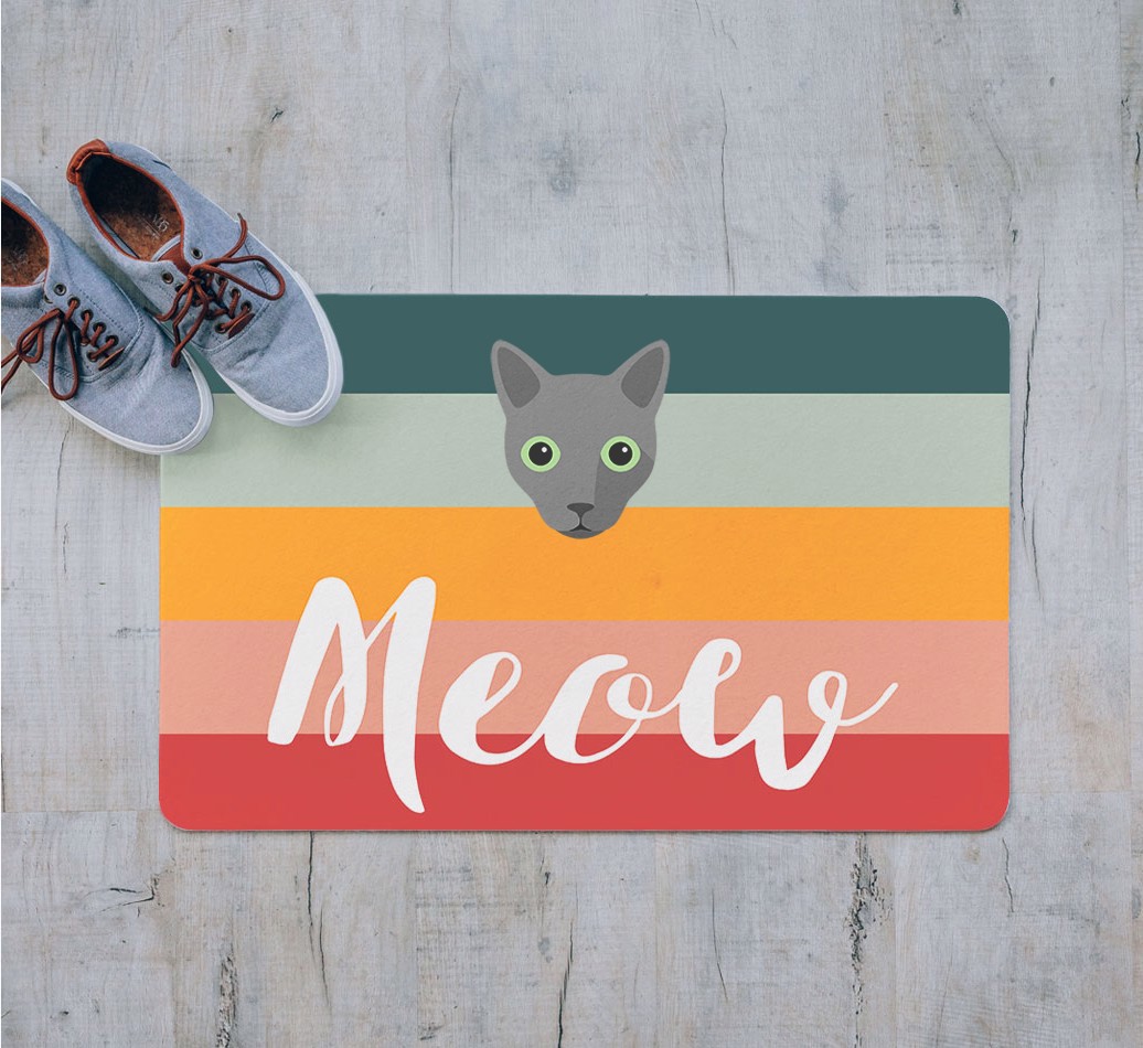 Meow: Personalized {breedFullName} Door Mat