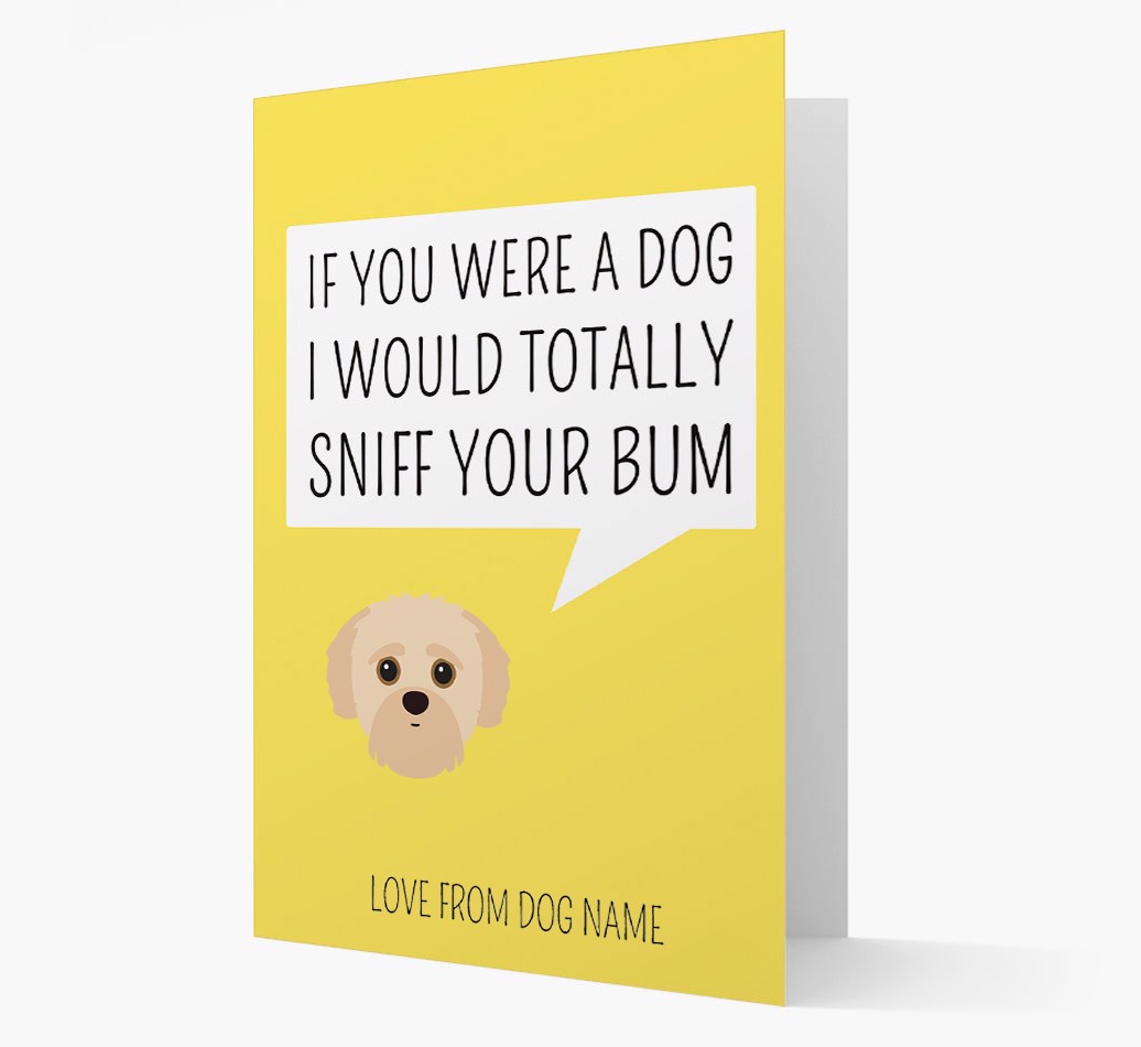 'I'd Sniff Your Bum' - Personalised {breedFullName} Card front