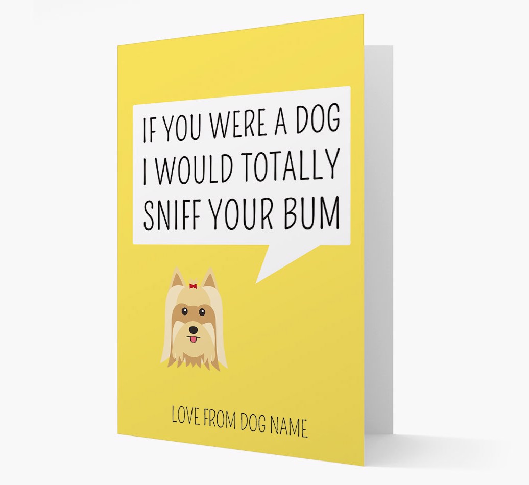 'I'd Sniff Your Bum' - Personalised {breedFullName} Card front